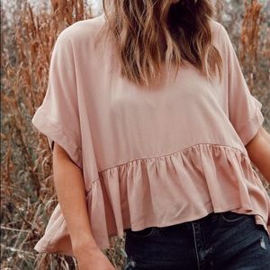 Rose Ruffle Top